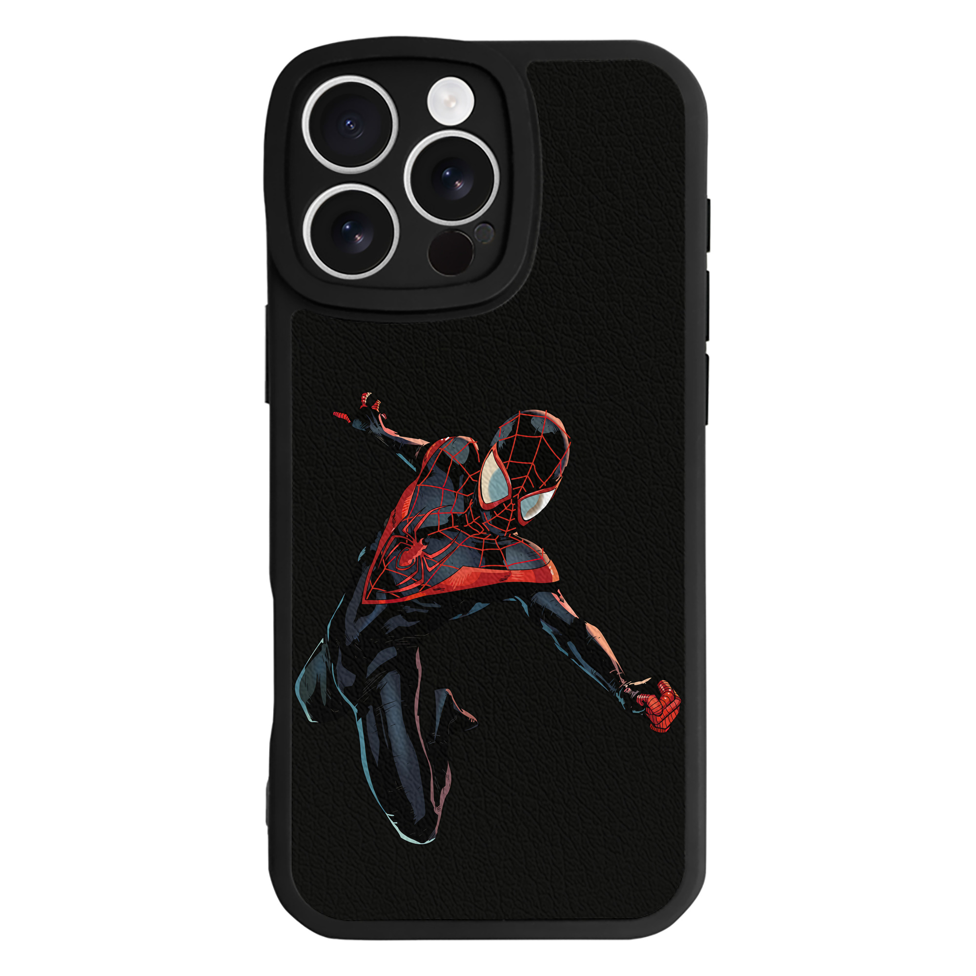 Spider Man スパイダーマン 【iPhone 16シリーズ対応】シリコンスマホケース（レザー調） 材質：シリコン